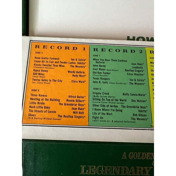 Legendary Folk Songs Vinyl Record Collection Box Set - Picture 5 of 8